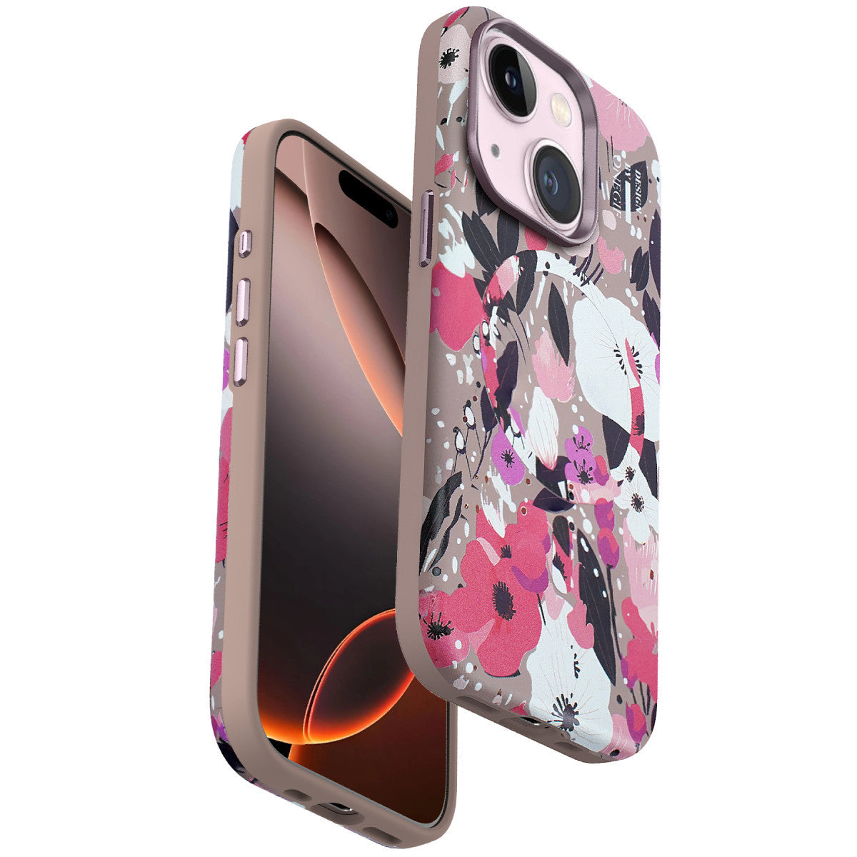 Onegif Apple iPhone 15 Flower Series Magsafe Kapak